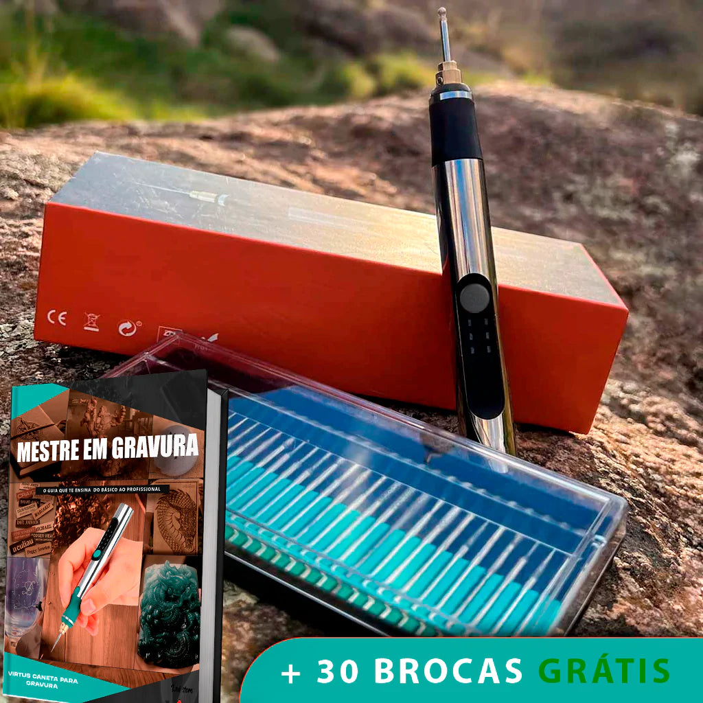 "Virtus" Caneta para Gravura + 30 BITS (Brocas) GRÁTIS