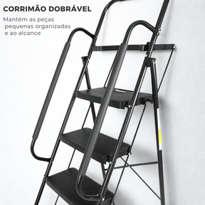 [Leve 2 Pague 1] Escada Evolut Antiderrapante, Segurança 100% Onde Usar + BRINDE: Bolsa MultiTarefa