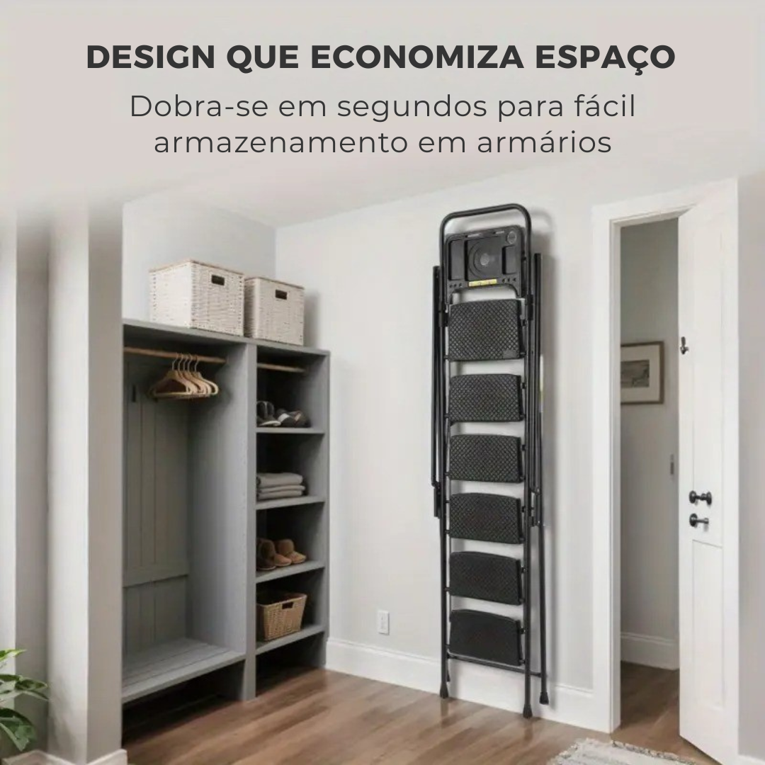 [Leve 2 Pague 1] Escada Evolut Antiderrapante, Segurança 100% Onde Usar + BRINDE: Bolsa MultiTarefa