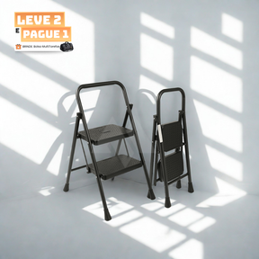 [Leve 2 Pague 1] Escada Evolut Antiderrapante, Segurança 100% Onde Usar + BRINDE: Bolsa MultiTarefa