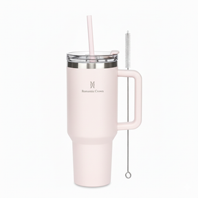 Copo Térmico Inox Portátil 1200ml/1.2L Garrafa Térmica Inoxidável com Tampa e Canudo