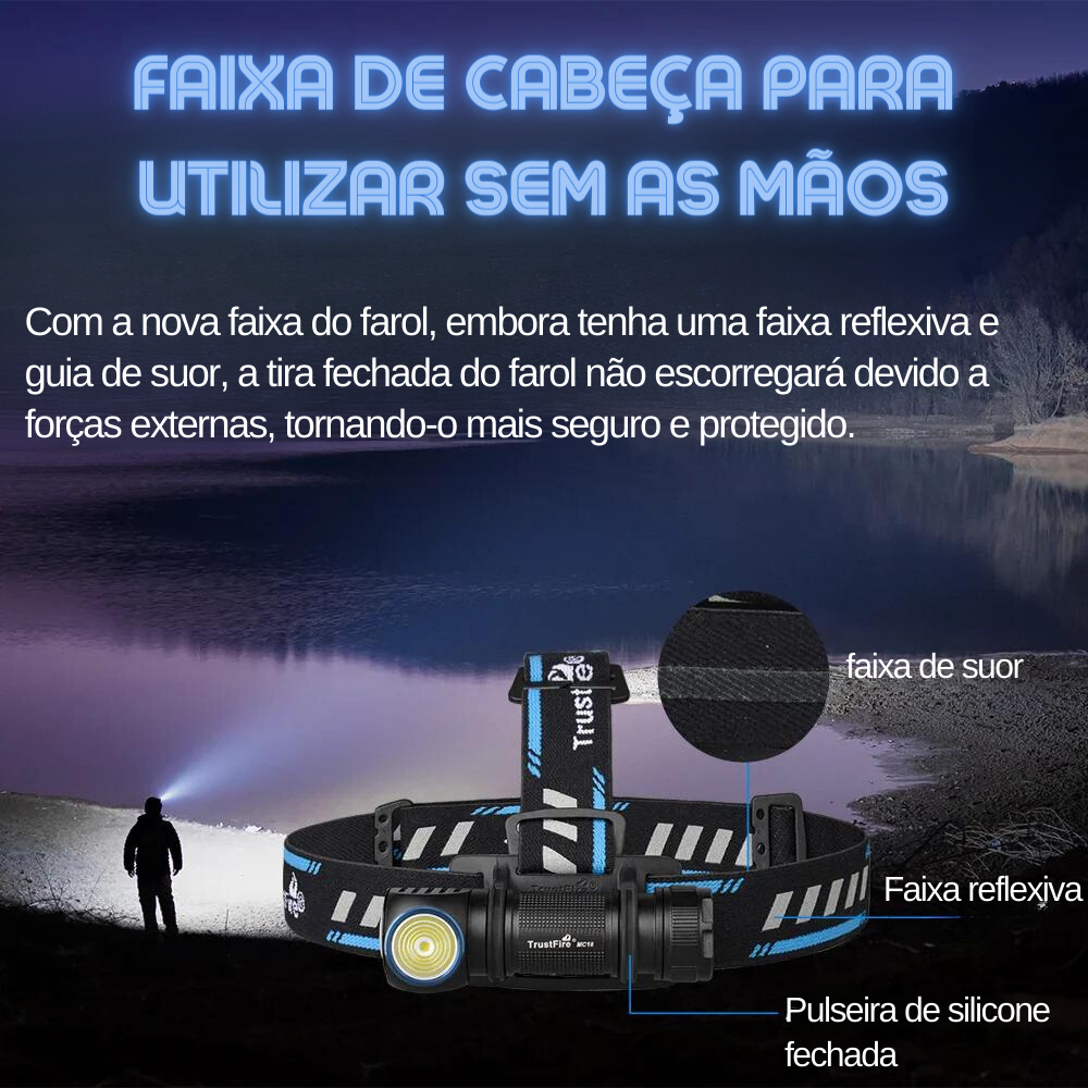 Lanterna Super Potente TrustFire LED Magnética