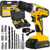 Parafusadeira Furadeira Sem Fio 20v Reversível PFV 238 Vonder com Maleta Broca Bits 110v 220v