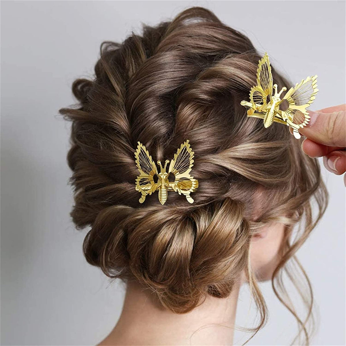 Borboletas no Cabelo! Presilha de Cabelo de Borboleta Batendo 😍