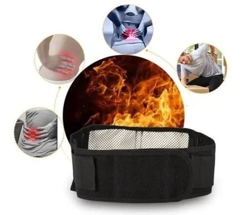 Cinta Lombar Magnética Com Pedras de Turmalina