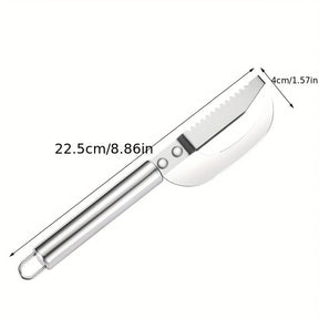 KnifeFish - Faca Inoxidável 3 em 1 para Limpeza de Peixe