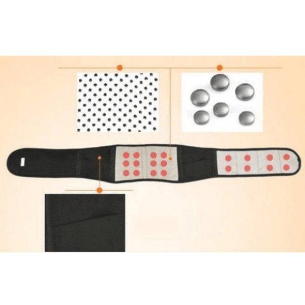 Cinta Lombar Magnética Com Pedras de Turmalina