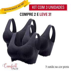 Compre 2 Leve 3 - Sutiã Top Confort Plus 5D + FRETE GRÁTIS