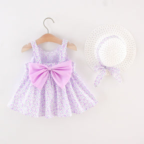 Vestidinho + Chapéu Baby Verão